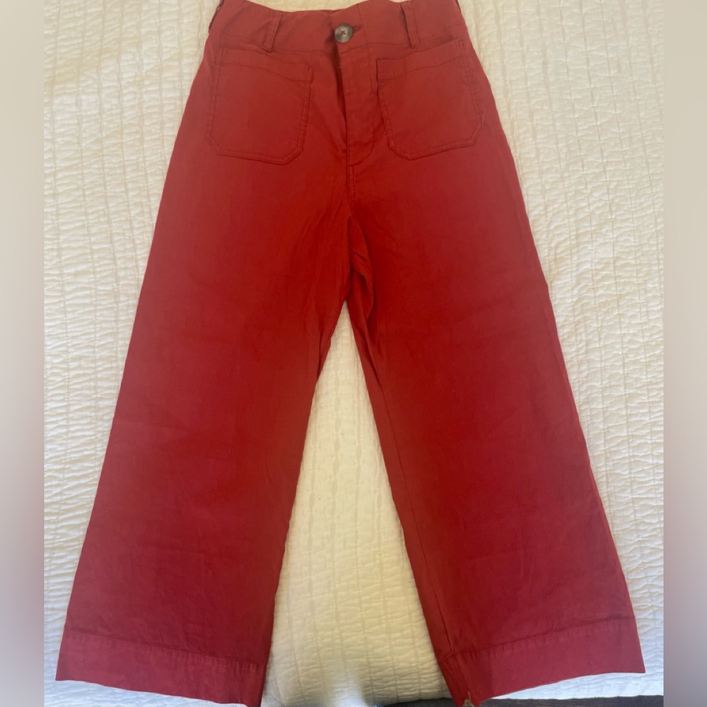 Anthro Colette wide leg cropped pants . Sz 29